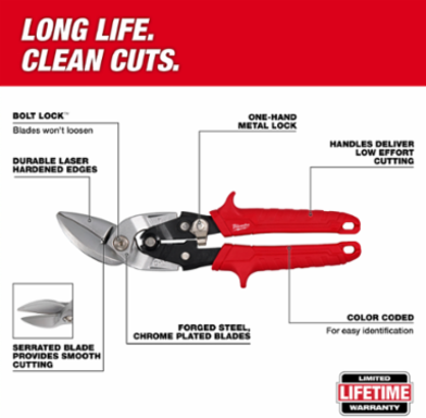 Left Cutting Offset Aviation Snips