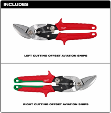 2PC Offset Aviation Snip Set