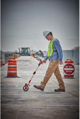 6 Inch Measuring Wheel, Aluminum, 0-10,000 Ft. Range, Ergonomic Handle