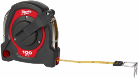 100 Ft Closed Reel Long Tape with Steel Blade, Grime Guard, 3:1 Gear Ratio