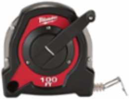 100 Ft Closed Reel Long Tape with Steel Blade, Grime Guard, 3:1 Gear Ratio