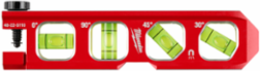 6.5 Inch Pipe Lock Billet Torpedo Level, Aluminum, 4 Vials, 0.002"/in Accuracy