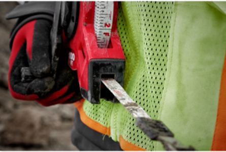 100 Ft Steel Open Reel Tape Measure with 3:1 Gear Ratio & GRIME GUARD™ Blade Wiper