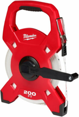 200 Foot Fiberglass Open Reel Long Tape, 3:1 Gear Ratio, 0.5 Inch Width