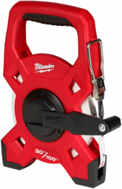 100 Ft Fiberglass Open Reel Long Tape, 3:1 Gear Ratio, GRIME GUARD™ Blade Wiper