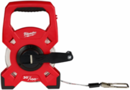 100 Ft Fiberglass Open Reel Long Tape, 3:1 Gear Ratio, GRIME GUARD™ Blade Wiper