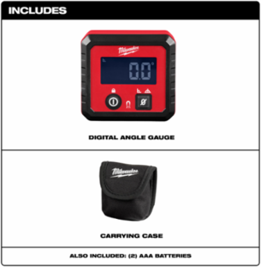Digital Angle Gauge with Magnetic Base, 0 to 90-Degree & 0 to 180-Degree Range