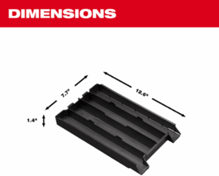 Four Compartment Tray for PACKOUT™ Low-Profile Compact Organizers
