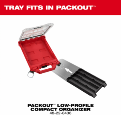 Four Compartment Tray for PACKOUT™ Low-Profile Compact Organizers