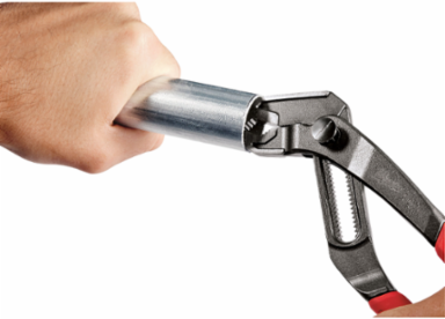 8 Inch Hex-Jaw Pliers, 1-3/4 Inch Jaw Capacity, Forged Alloy Steel, Insulated Handles