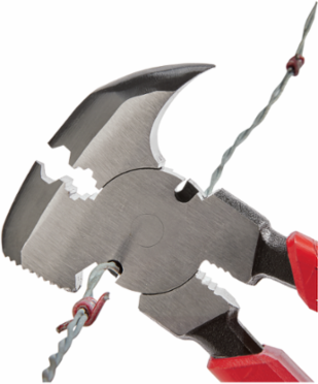 Fencing Pliers, 10.61 Inch Size, Steel, Rust Resistant, Comfort Grips