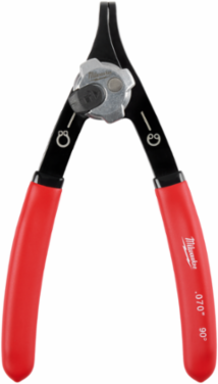 0.070 Inch Convertible Snap Ring Pliers, 90 Degree Angle, 7.05 Inch Length