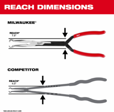 13 Inch Long Reach Hose Grip Pliers Set - 5/16", 1/2", 3/4" Sizes