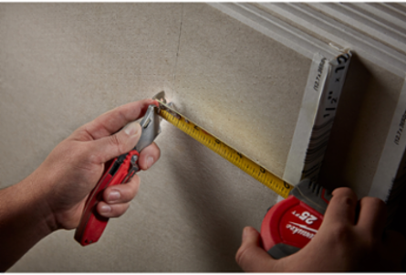26 ft Compact Tape Measure with 12 ft Reach, Nylon Coated Blade