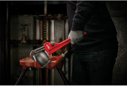 14 Inch Steel Pipe Wrench, 2.0 Inch Maximum Opening, Adjustable