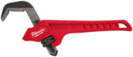 Steel Offset Pipe Wrench, 10 Inch, Jaw Capacity 2-5/8 Inch, Smooth Jaws