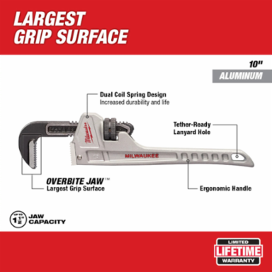10” Aluminum Pipe Wrench
