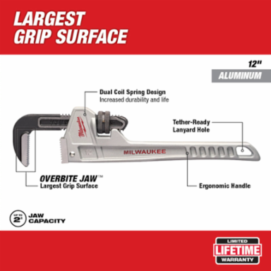 12” Aluminum Pipe Wrench