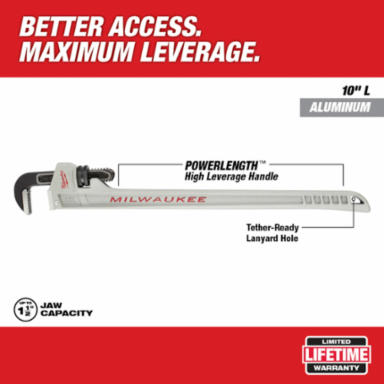10L Aluminum Pipe Wrench with POWERLENGTH™ Handle