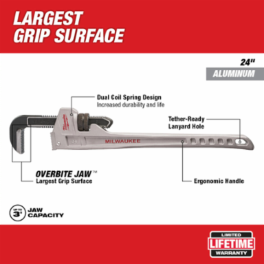 24” Aluminum Pipe Wrench