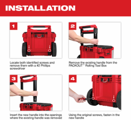 Low-Profile Handle for PACKOUT™ Rolling Tool Box