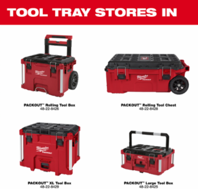 PACKOUT™ Tool Tray 19.8 Inch x 11.7 Inch, 25lbs Capacity, Adjustable Dividers