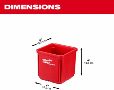 PACKOUT™ 2PK Bin Set - Impact Resistant, 7.3 Inch Height, Red