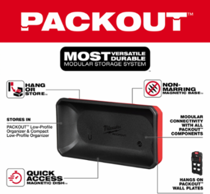 PACKOUTTM Large Magnetic Bin 8 Inch x 2 Inch Polymer Steel Tool Storage