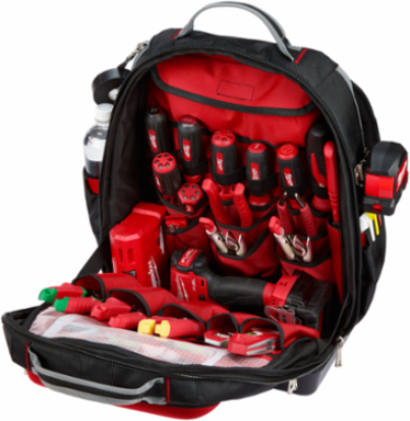 Ultimate Jobsite Backpack, 48 Pockets, 1680D Ballistic Material, 20.4 Inch Height