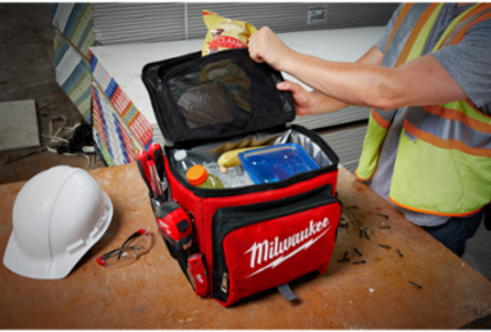 Jobsite Cooler 21.65 Quart Capacity, 15 Inch Height, 3-Compartment Design