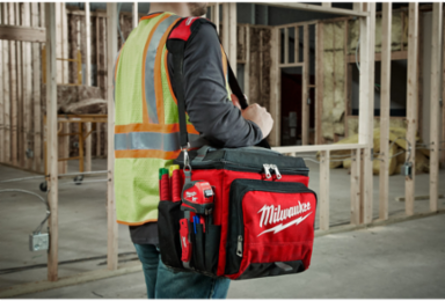 Jobsite Cooler 21.65 Quart Capacity, 15 Inch Height, 3-Compartment Design