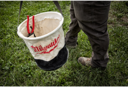 Canvas Utility Bucket, 11.81 Inch x 14.57 Inch, Heavy Duty Canvas, 75 Lbs Capacity