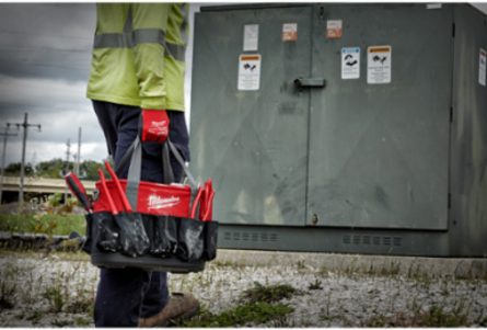 Underground Oval Tool Storage Bag - 24 Pockets, 1680D Ballistic Material, 10.43 Inch Height