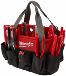 Underground Oval Tool Storage Bag - 24 Pockets, 1680D Ballistic Material, 10.43 Inch Height