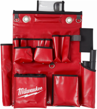 Lineman's Compact Aerial Tool Apron, Vinyl, 18 Pockets, 23.62 Inch Depth
