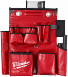 Lineman's Compact Aerial Tool Apron, Vinyl, 18 Pockets, 23.62 Inch Depth