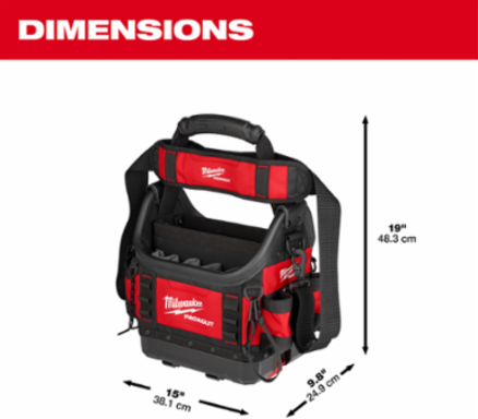 PACKOUT 10 Inch Structured Tote, 50lbs Capacity, 35 Pockets, Durable Ballistic Material