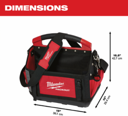 15 Inch PACKOUT™ Storage Tote, 31 Pockets, 1680D Ballistic Material