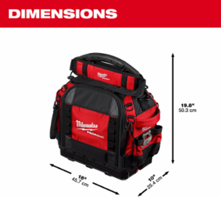 PACKOUT 15 Inch Structured Tool Bag - 50 lbs Capacity, 65 Pockets, Ballistic Material