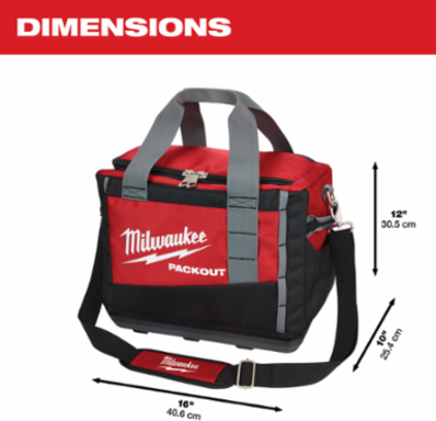 15 Inch PACKOUT Tool Bag, 1680D Ballistic Material, Soft Sided, Impact Resistant Base