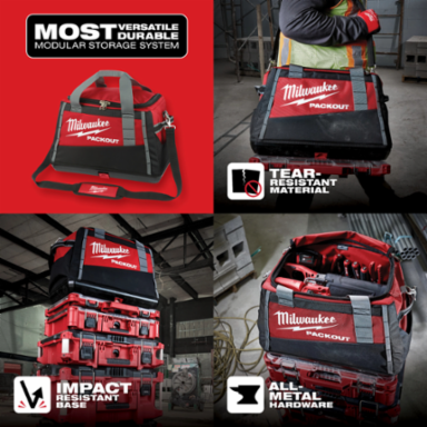 20 Inch PACKOUT Tool Bag - Tear Resistant 1680D, Soft Sided, Red/Black