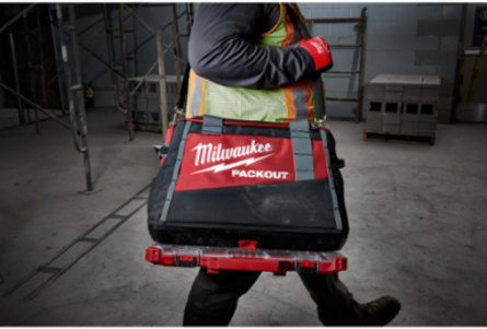 20 Inch PACKOUT Tool Bag - Tear Resistant 1680D, Soft Sided, Red/Black