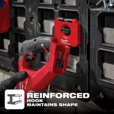 PACKOUT™ 4 Inch Single Straight Hook, 15 lbs Capacity, Metal Reinforced