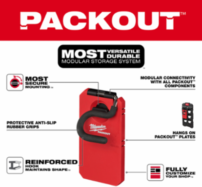 PACKOUT™ 4 Inch S-Hook with 25 lbs Weight Capacity and Anti-Slip Rubber Grips
