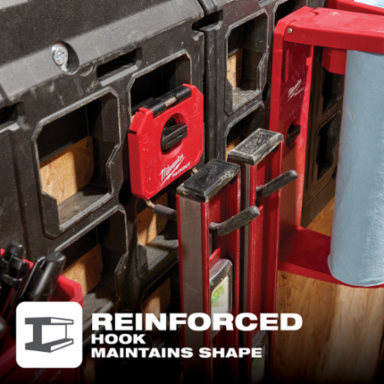 PACKOUT 4 Inch Straight Hook - 15 lbs Capacity, Reinforced, Modular Storage