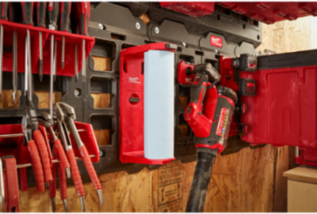 PACKOUT™ Roll Holder, Wall-Mounted, 15 lbs Weight Capacity, L 6.5" x W 3.6" x H 13"