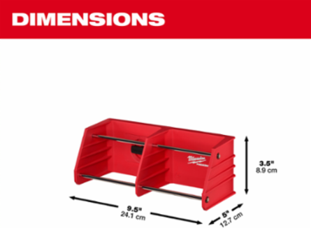 PACKOUT™ Wall-Mounted Tool Rack, 20 lbs Weight Capacity, Standard Size