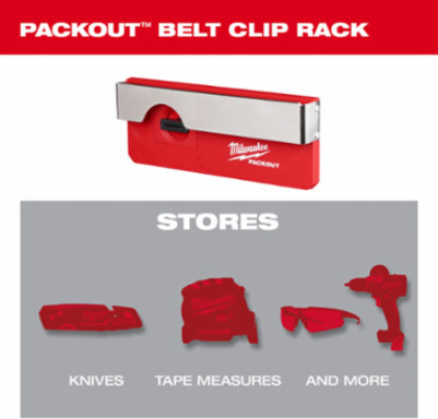 PACKOUTTM Belt Clip Rack, 20 lbs Weight Capacity, L 1.3" x W 9.5" x H 3.5"