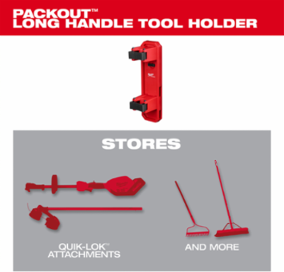 PACKOUTTM Long Handle Tool Holder, 4.5 Inch x 4 Inch x 13 Inch, 16 lbs Capacity