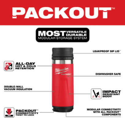 PACKOUT™ 18oz Insulated Bottle with Sip Lid